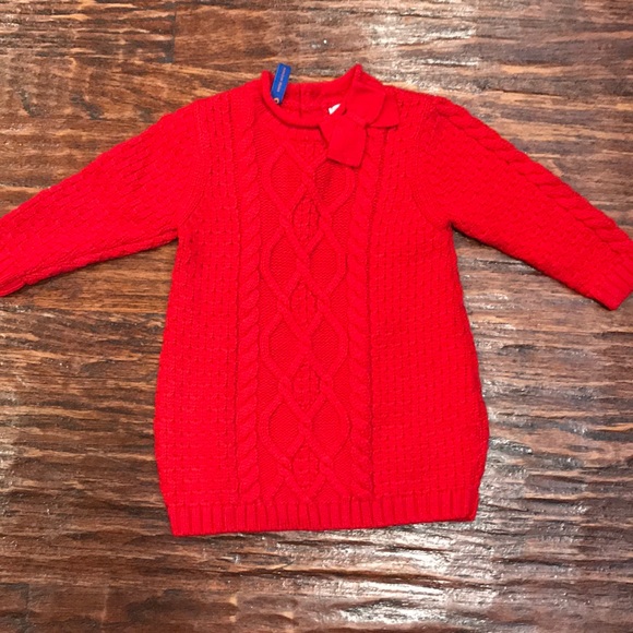 girls red sweater dress